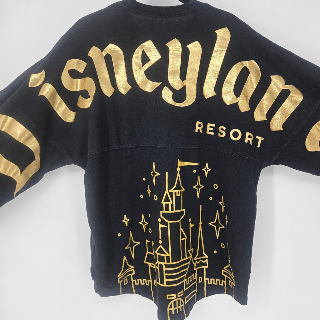 Disneyland Spirit Jersey Black Gold Sleeping Beauty Castle Medium Rare